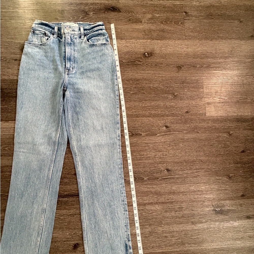 Abercrombie & Fitch Light Blue Straight Leg Jeans - Picture 2 of 6